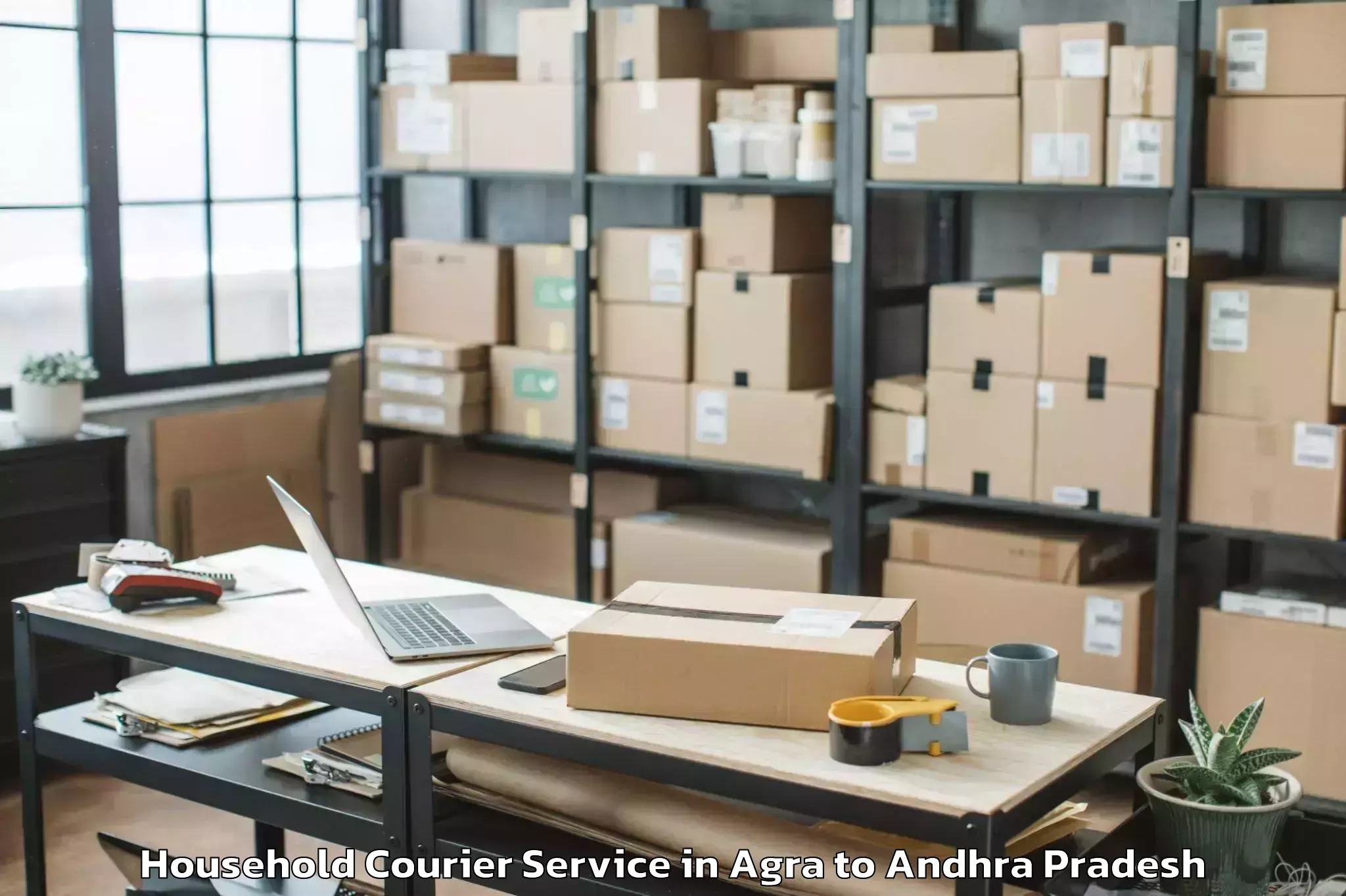 Easy Agra to Nidamarru Household Courier Booking